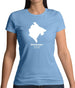 Montenegro Silhouette Womens T-Shirt