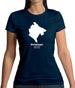 Montenegro Silhouette Womens T-Shirt