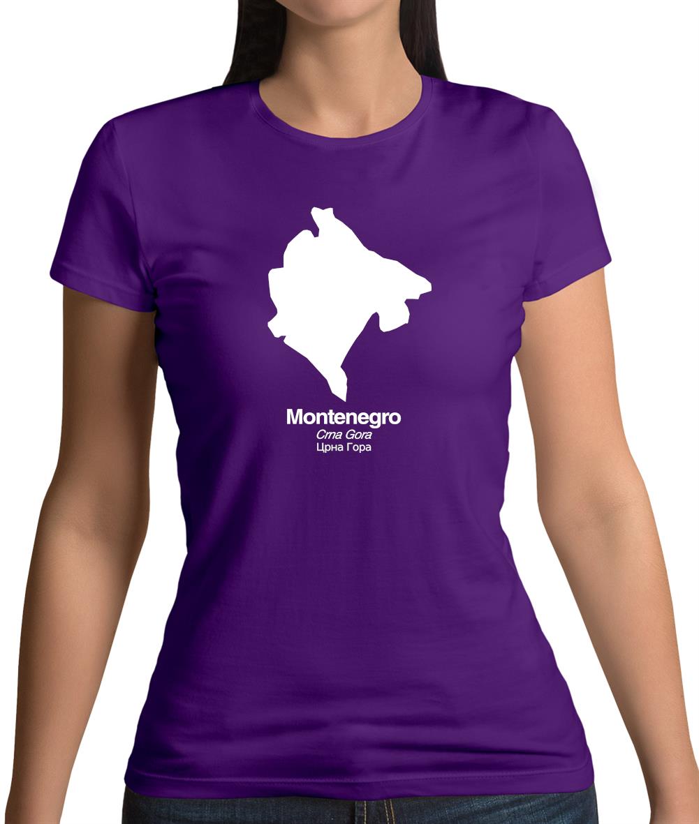 Montenegro Silhouette Womens T-Shirt