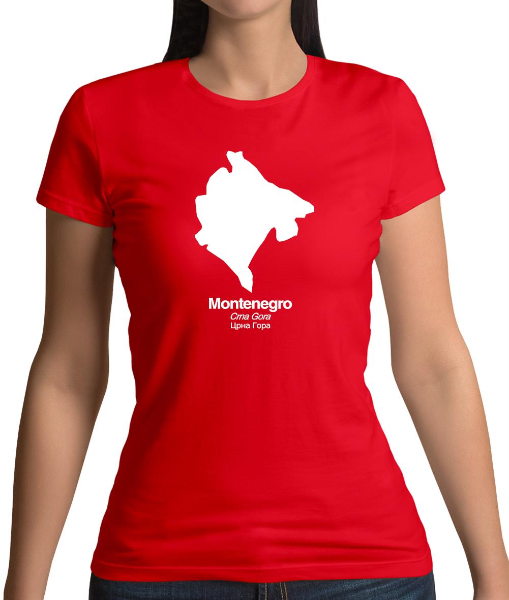 Montenegro Silhouette Womens T-Shirt