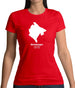 Montenegro Silhouette Womens T-Shirt