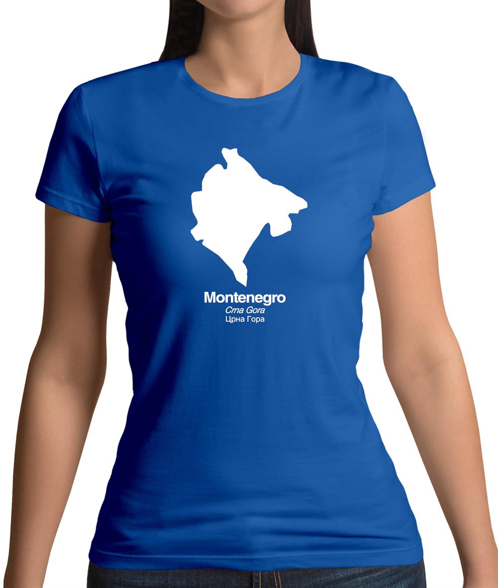 Montenegro Silhouette Womens T-Shirt