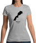 Morocco Silhouette Womens T-Shirt