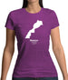 Morocco Silhouette Womens T-Shirt