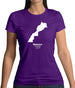 Morocco Silhouette Womens T-Shirt