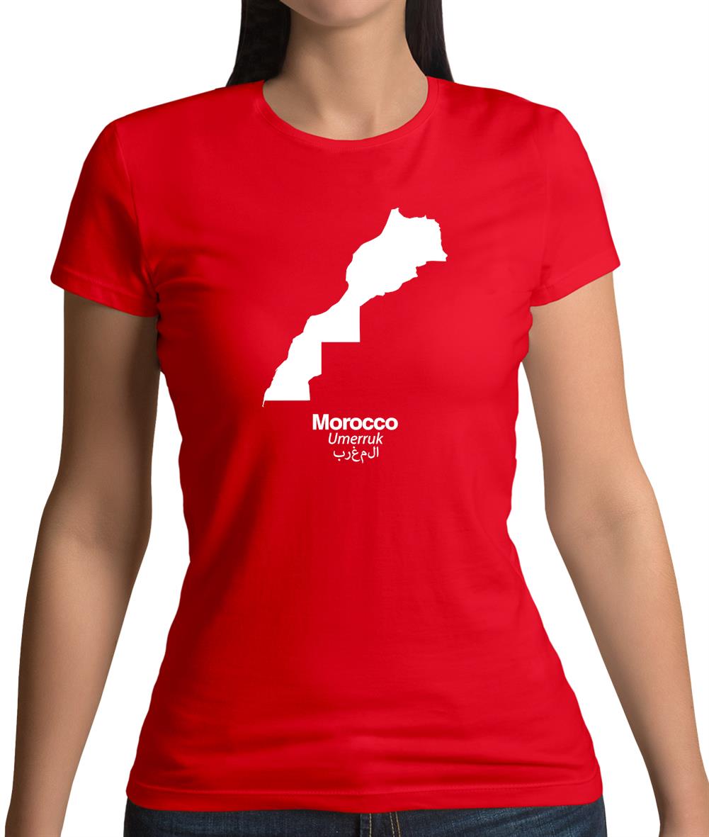 Morocco Silhouette Womens T-Shirt
