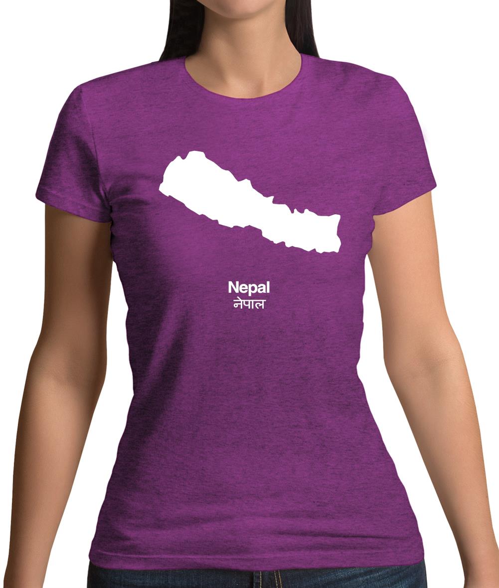 Nepal Silhouette Womens T-Shirt