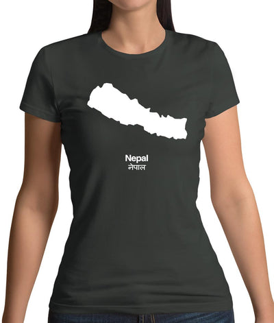 Nepal Silhouette Womens T-Shirt