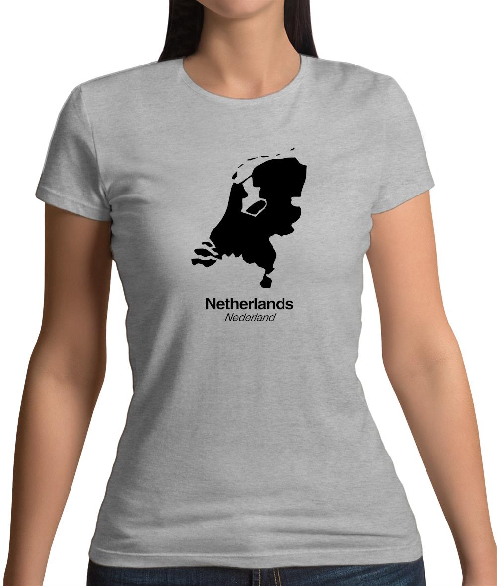 Netherlands Silhouette Womens T-Shirt