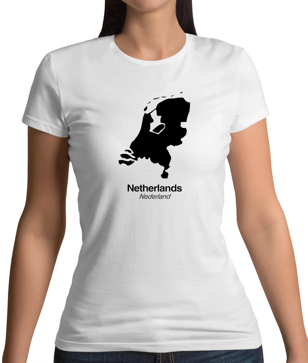 Netherlands Silhouette Womens T-Shirt