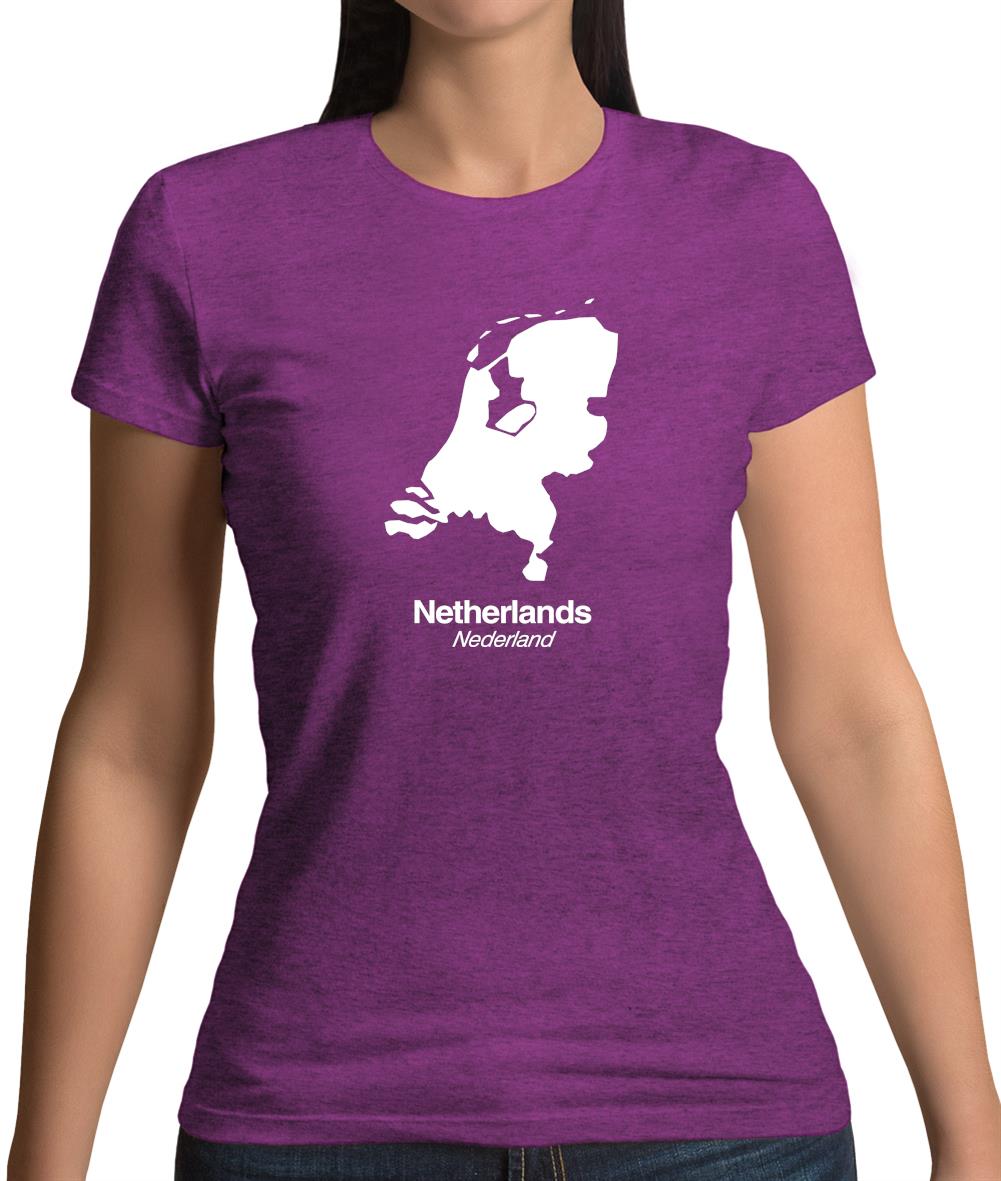Netherlands Silhouette Womens T-Shirt