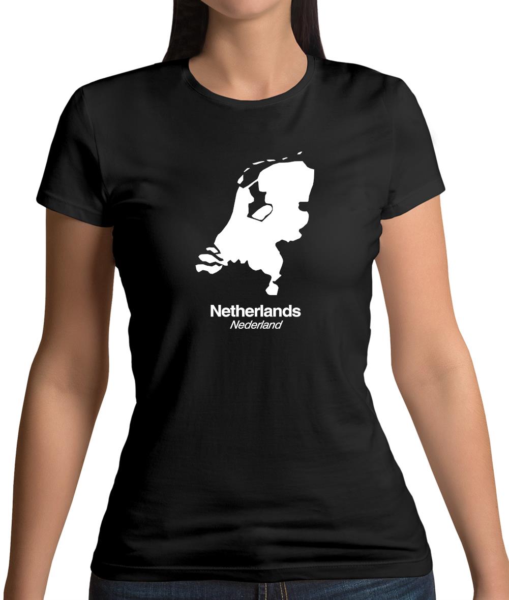Netherlands Silhouette Womens T-Shirt