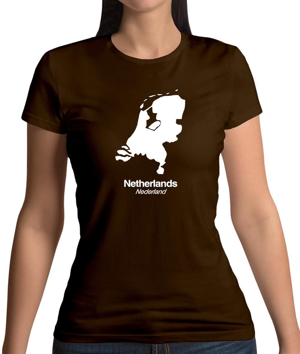 Netherlands Silhouette Womens T-Shirt
