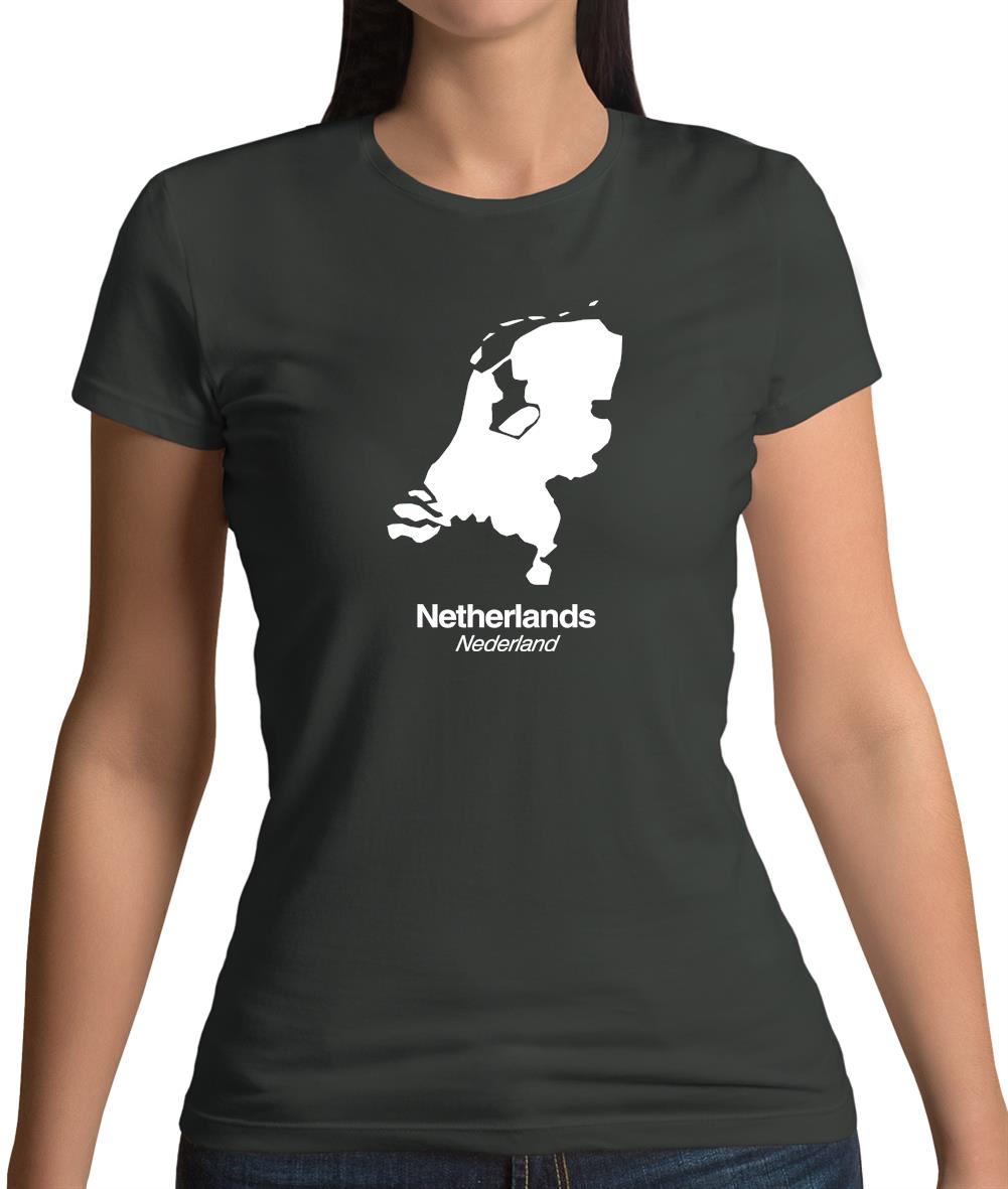 Netherlands Silhouette Womens T-Shirt