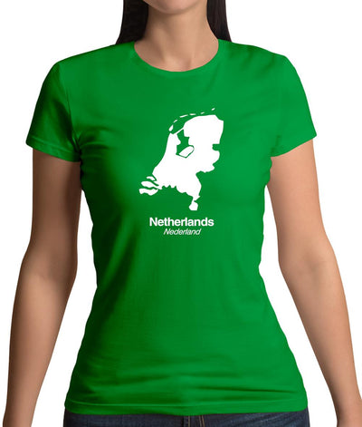 Netherlands Silhouette Womens T-Shirt