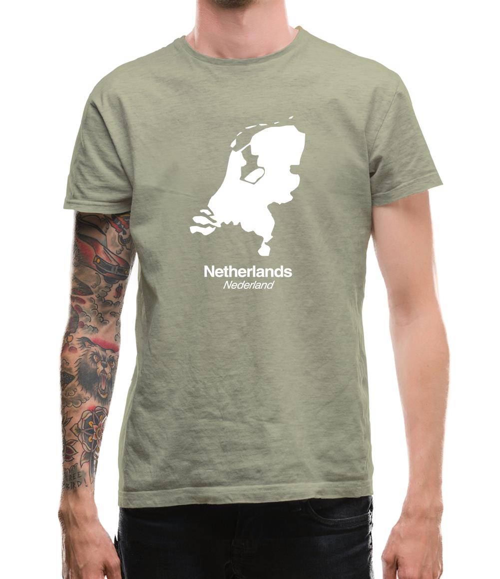 Netherlands Silhouette Mens T-Shirt