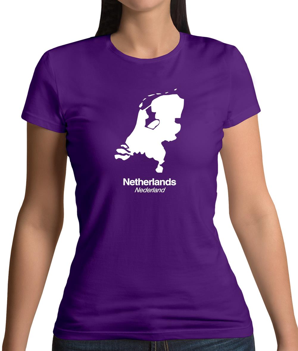 Netherlands Silhouette Womens T-Shirt