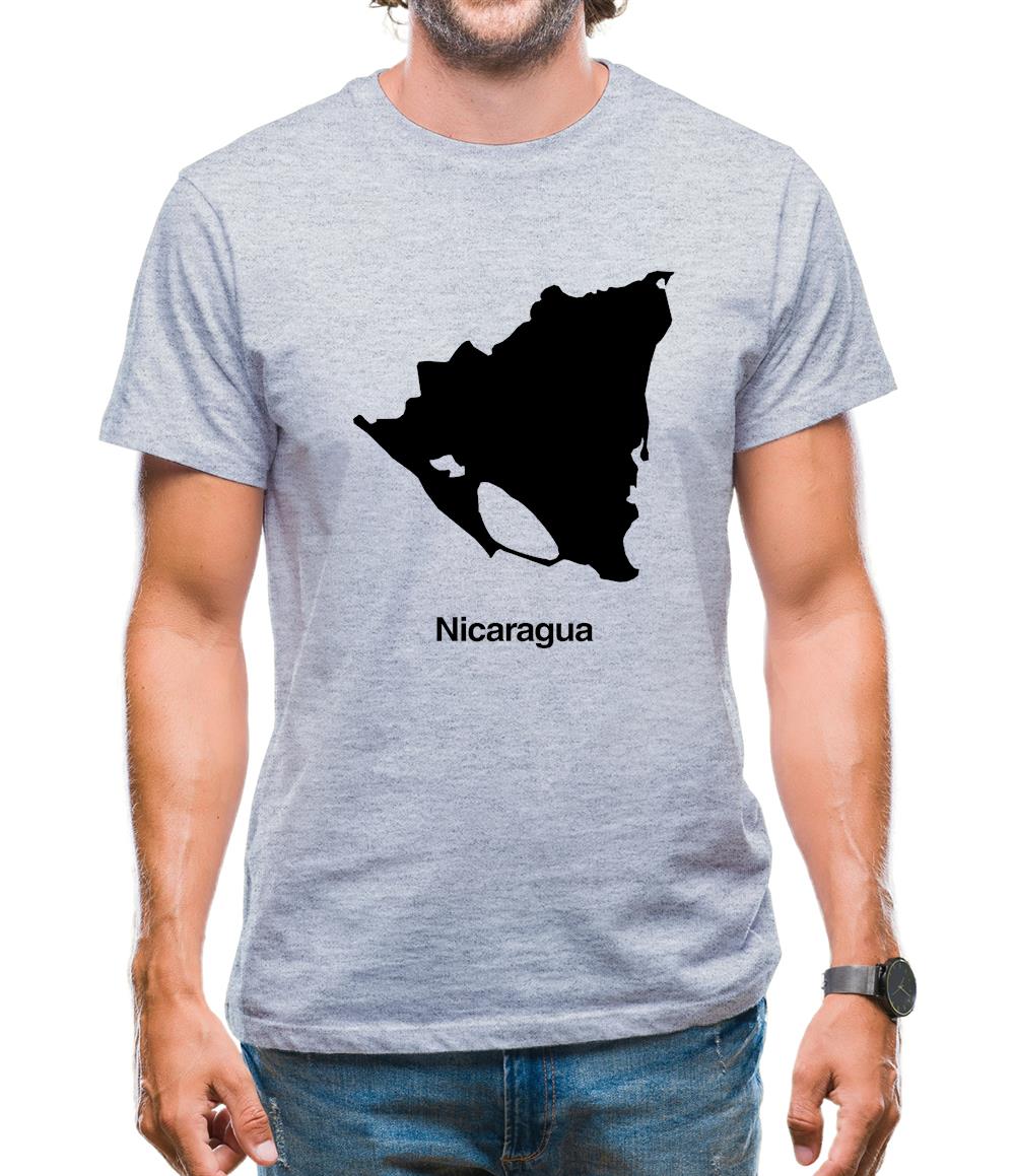 Nicaragua Silhouette Mens T-Shirt