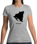 Nicaragua Silhouette Womens T-Shirt