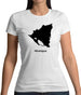 Nicaragua Silhouette Womens T-Shirt