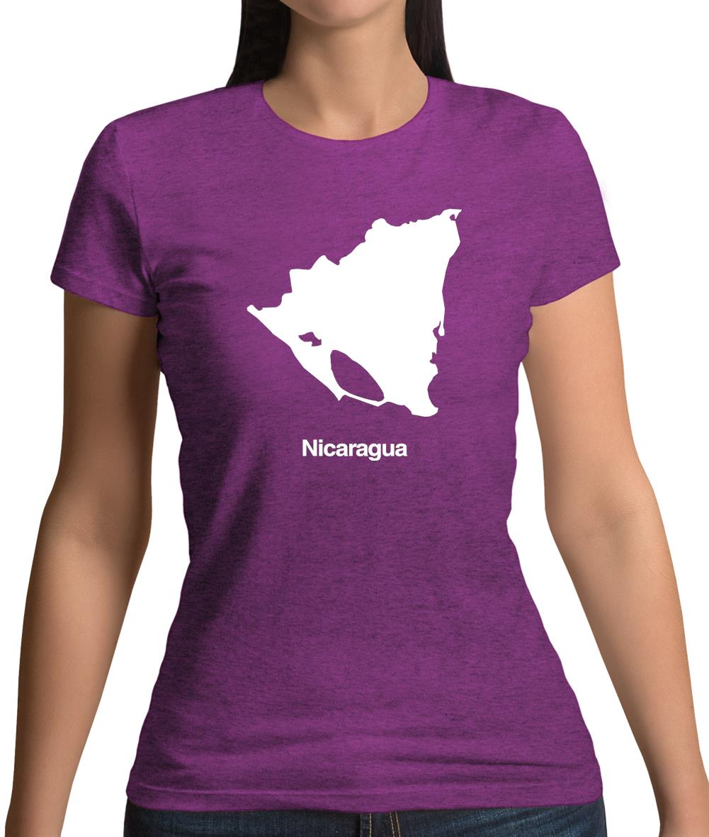 Nicaragua Silhouette Womens T-Shirt