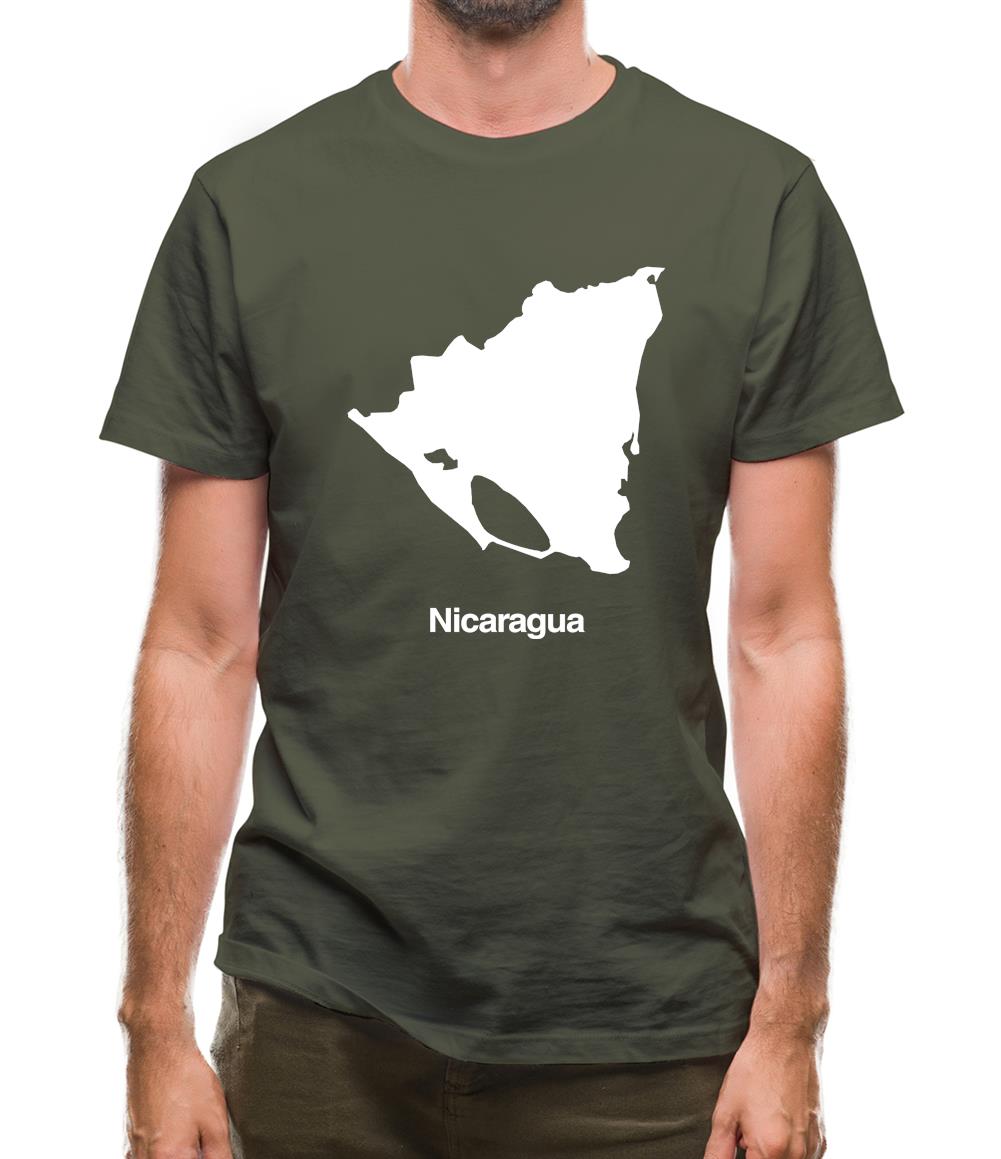 Nicaragua Silhouette Mens T-Shirt