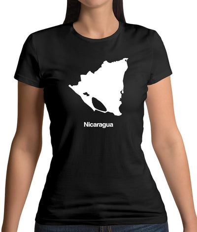 Nicaragua Silhouette Womens T-Shirt