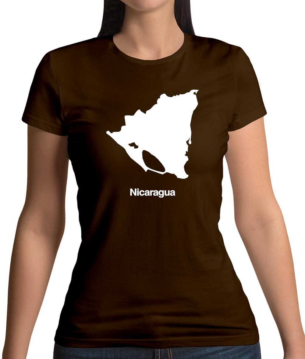 Nicaragua Silhouette Womens T-Shirt