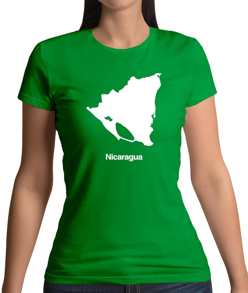 Nicaragua Silhouette Womens T-Shirt