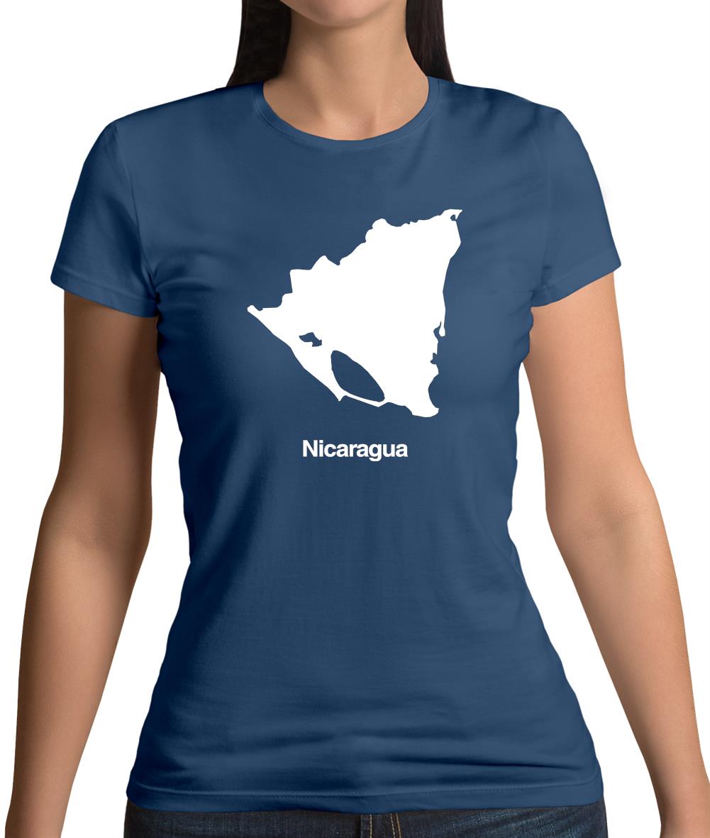 Nicaragua Silhouette Womens T-Shirt