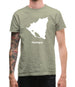 Nicaragua Silhouette Mens T-Shirt