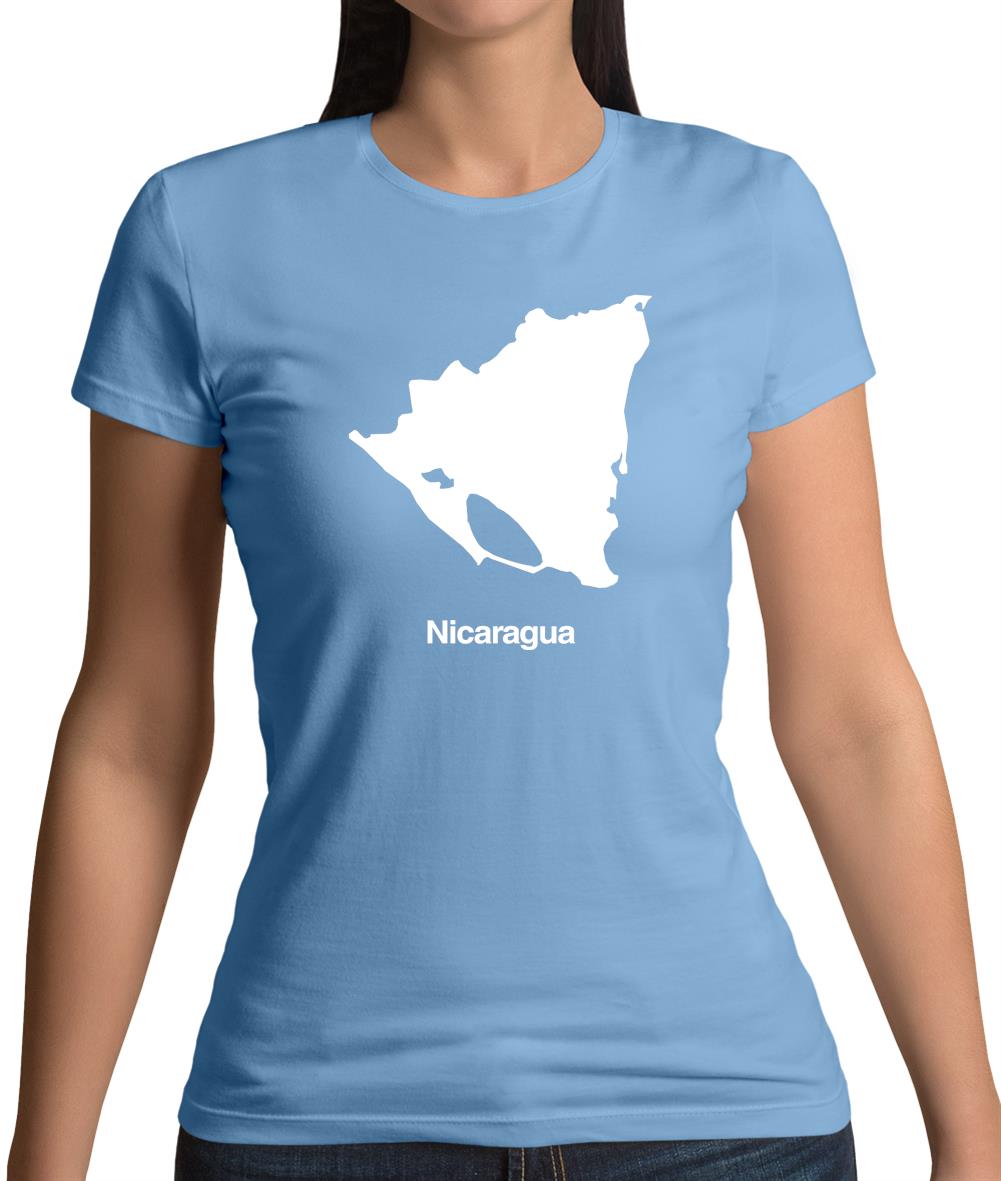 Nicaragua Silhouette Womens T-Shirt