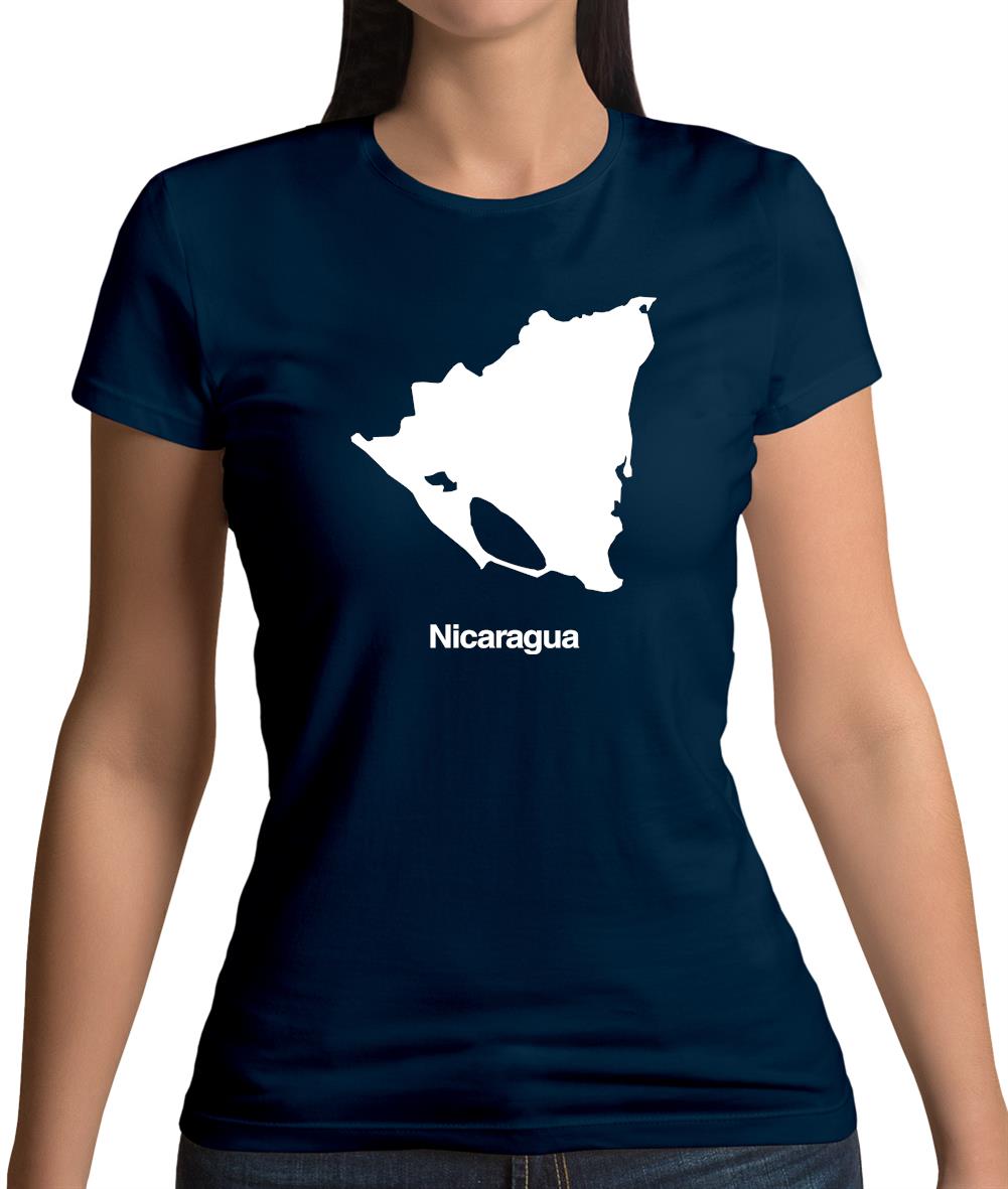 Nicaragua Silhouette Womens T-Shirt
