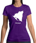 Nicaragua Silhouette Womens T-Shirt