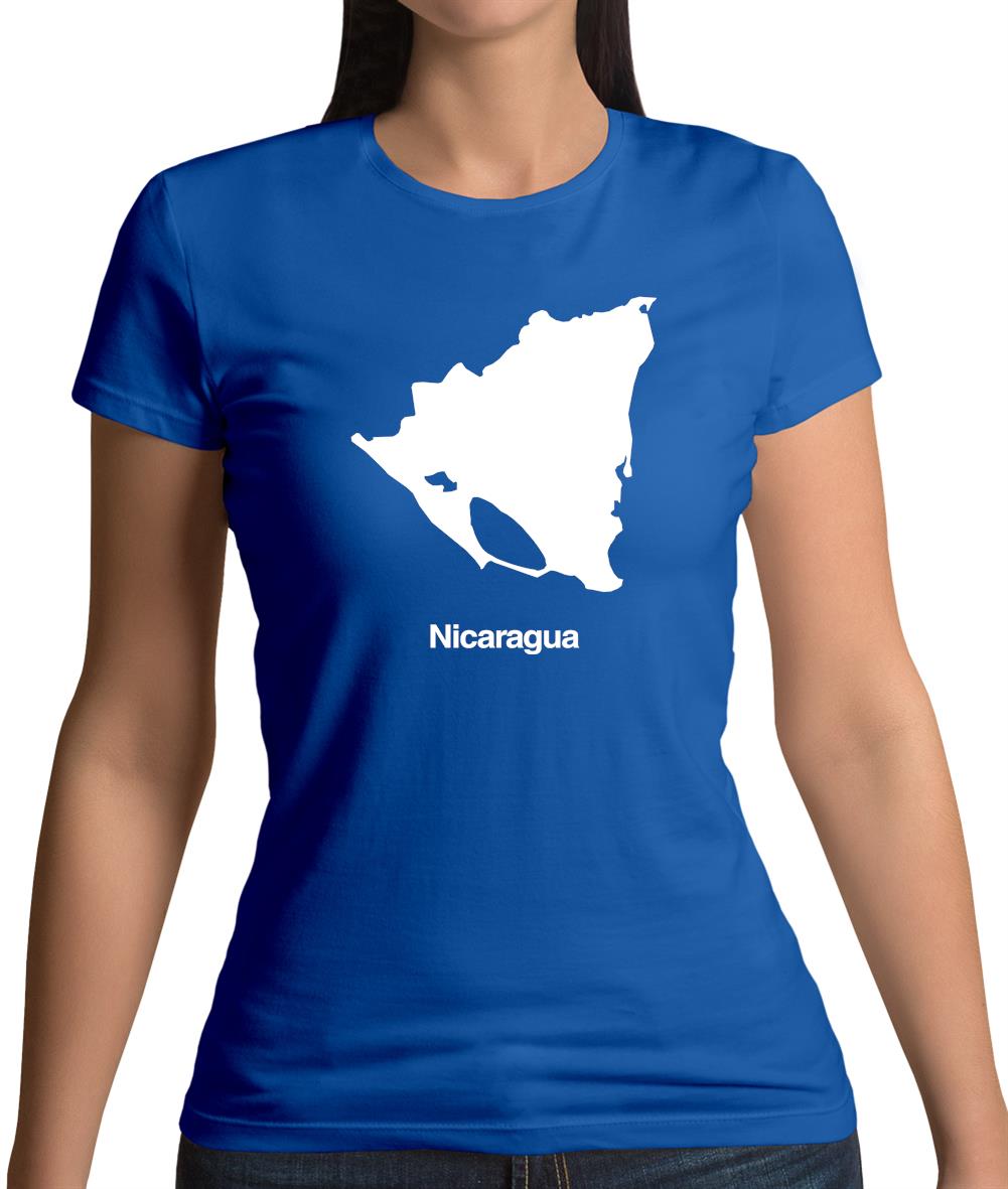 Nicaragua Silhouette Womens T-Shirt