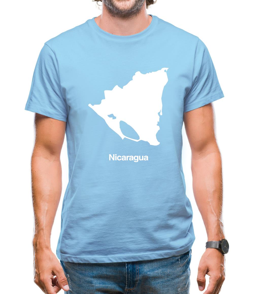 Nicaragua Silhouette Mens T-Shirt