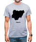 Nigeria Silhouette Mens T-Shirt