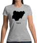 Nigeria Silhouette Womens T-Shirt