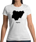 Nigeria Silhouette Womens T-Shirt