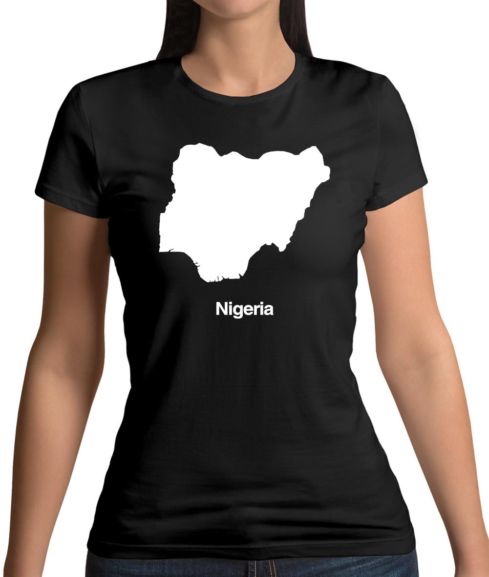 Nigeria Silhouette Womens T-Shirt