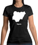 Nigeria Silhouette Womens T-Shirt