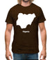 Nigeria Silhouette Mens T-Shirt