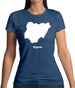 Nigeria Silhouette Womens T-Shirt