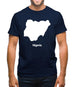 Nigeria Silhouette Mens T-Shirt