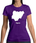 Nigeria Silhouette Womens T-Shirt