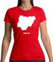 Nigeria Silhouette Womens T-Shirt