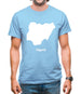 Nigeria Silhouette Mens T-Shirt