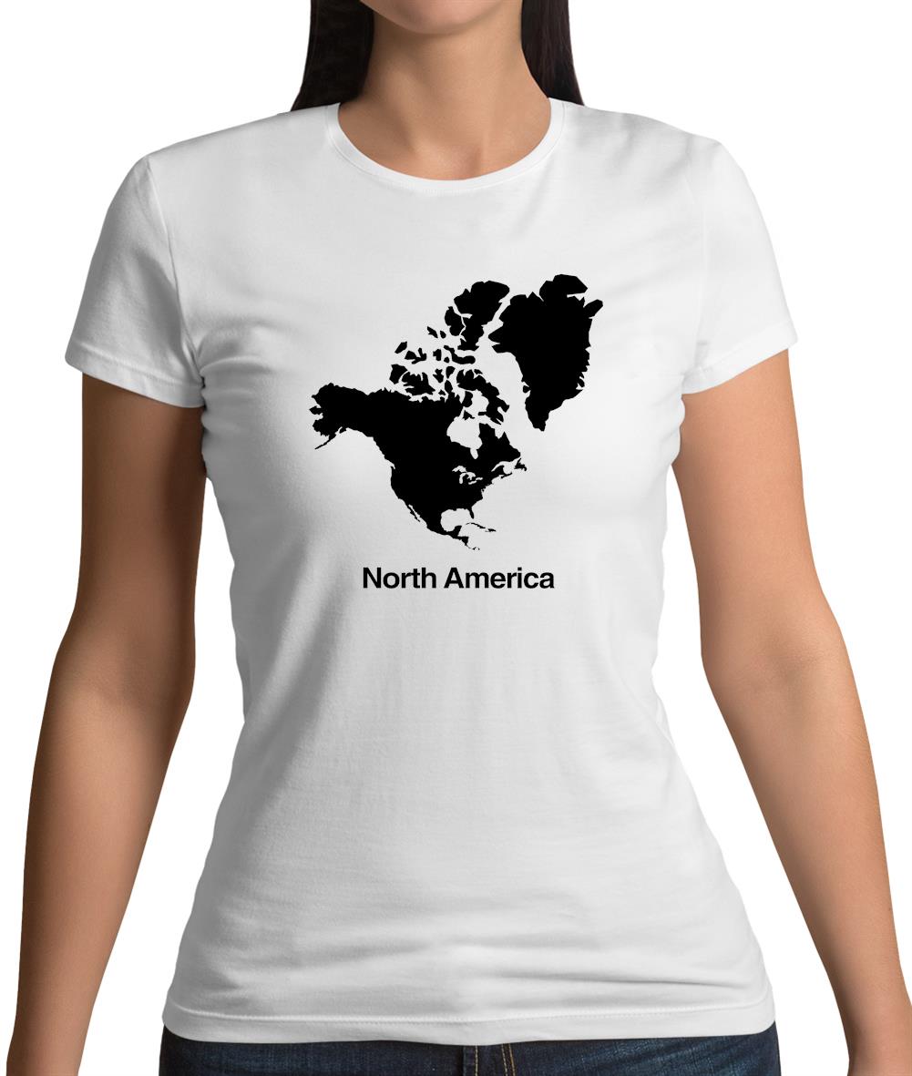 North America Silhouette Womens T-Shirt