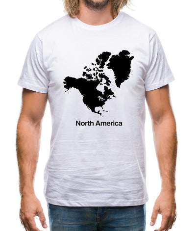 North America Silhouette Mens T-Shirt