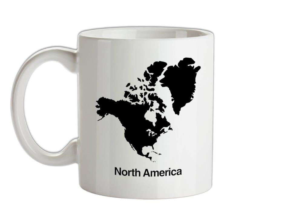 North America Silhouette Ceramic Mug